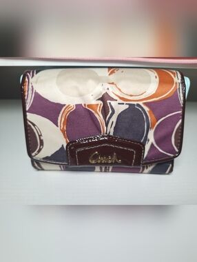 Coach Ashley Scarf Print Bifold Wallet